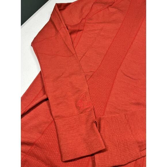 Equestrian Goode Rider Red 1/4 Zip Pullover Long Sleeve Wool Blend SIze M - Picture 6 of 6